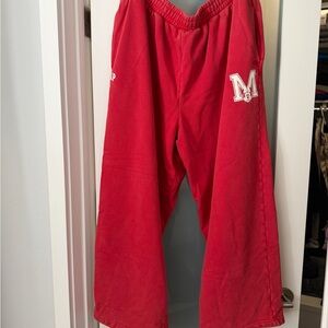 Gap x Disney Red Sweatpants with Minnie Logo